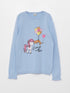 LC Waikiki Crew Neck Printed Long Sleeve Girl Tricot Sweater